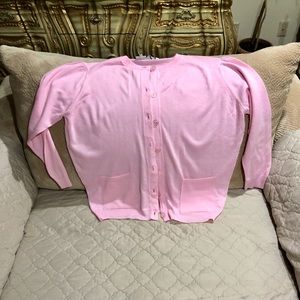 Special Events New Button Front Pink Sweater